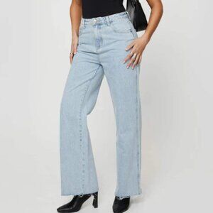 Women's Princess Polly Arlington Straight Leg Denim Light Wash Jean Size 0